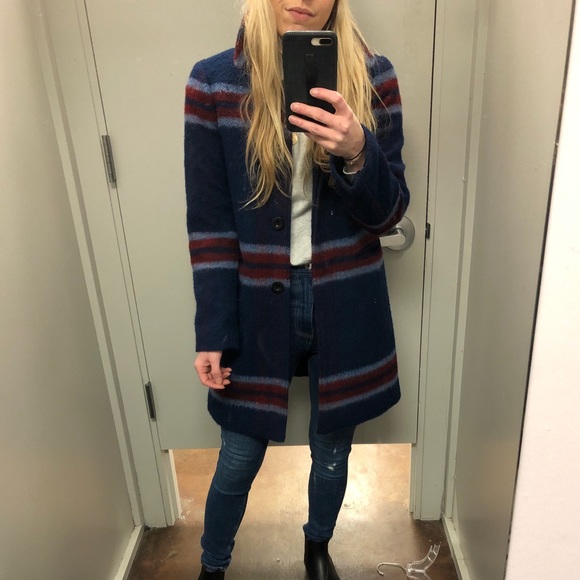 Loft wool blend brushes plaid coat xxsp - Picture 2 of 2